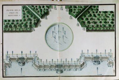 Design for the Piece de Neptune at Versailles by Andre Le Notre